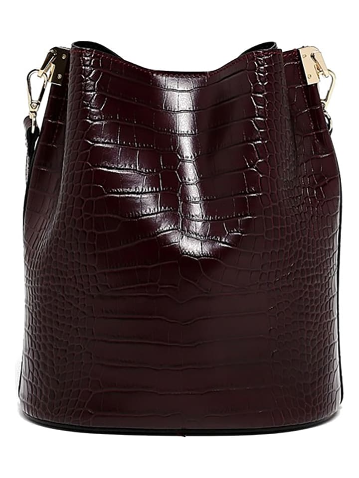 maison héritage PARIS Skórzana torebka "Bruna" w kolorze bordowym - 23 x 26,5 x 16 cm rozmiar: onesize