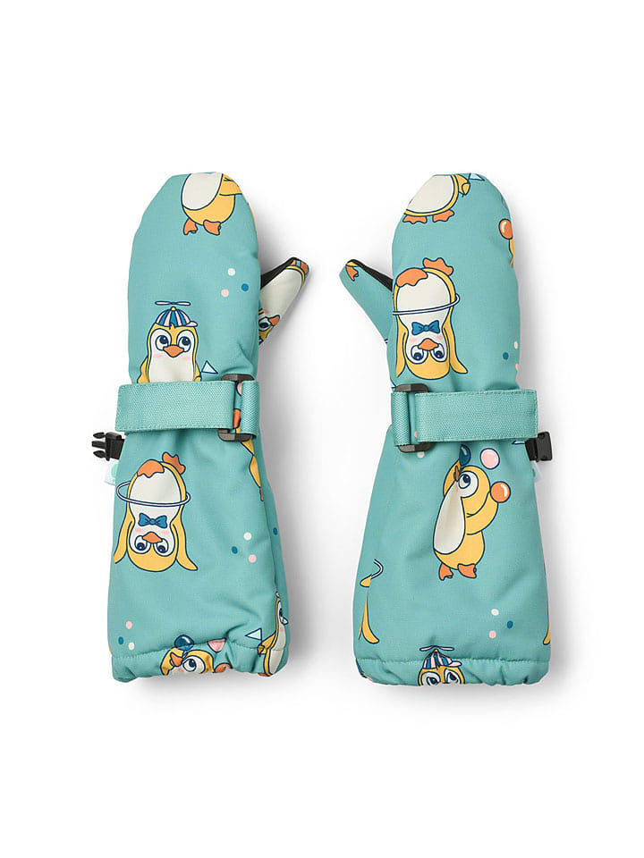 Småfolk Rękawiczki w kolorze turkusowym rozmiar: 11-12 cm