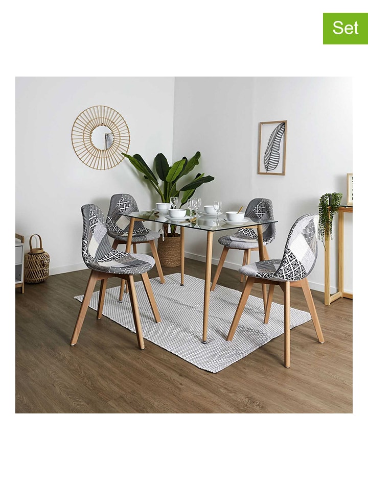 Ethnical Life Krzesła (2 szt.) w kolorze szarym - 47 x 87 x 53 cm rozmiar: onesize