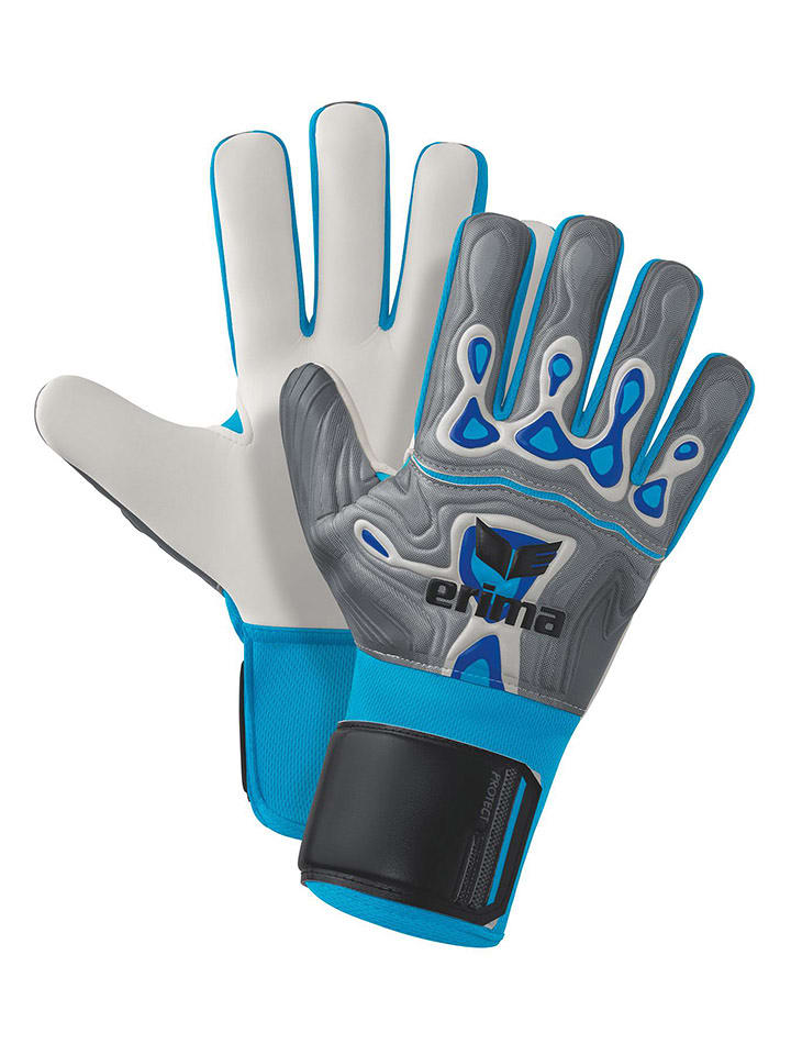 erima Rękawice bramkarskie "Flex-Ray" w kolorze szaro-niebieskim rozmiar: 5