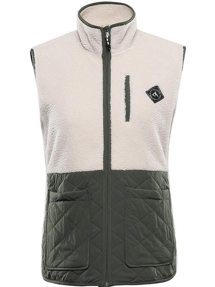 Alpine Pro Kamizelka polarowa "Ofesa" w kolorze oliwkowo-kremowym rozmiar: XL
