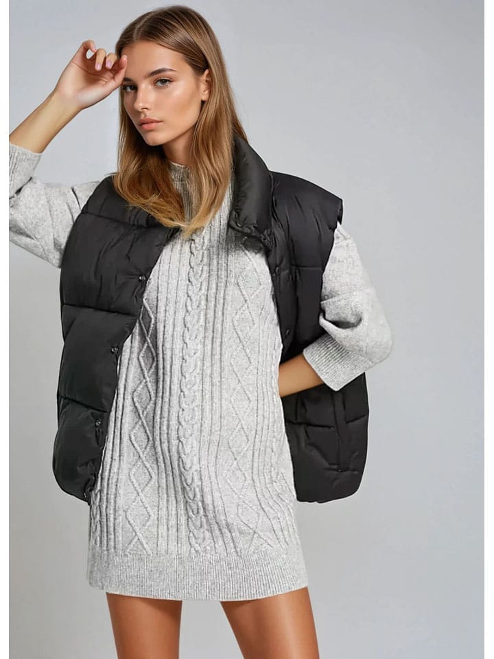Monki Sukienka dzianinowa w kolorze szarym rozmiar: L