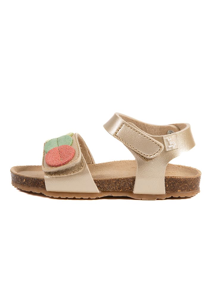 billowy Skórzane sandały "Rosso" w kolorze złotym rozmiar: 34