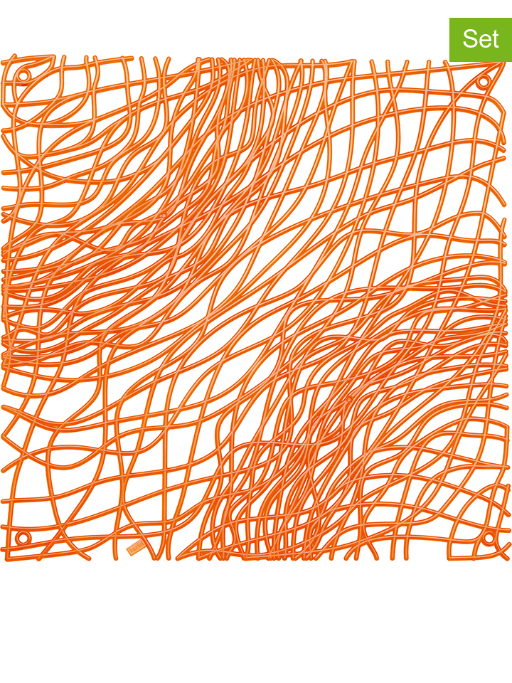 koziol Ścianki działowe (4 szt.) w kolorze pomarańczowym - 27 x 27 cm rozmiar: onesize