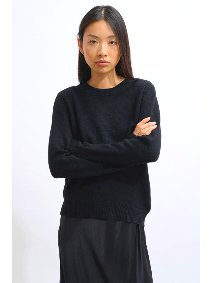 AUTHENTIC CASHMERE Kaszmirowy sweter "Sylor" w kolorze czarnym rozmiar: M