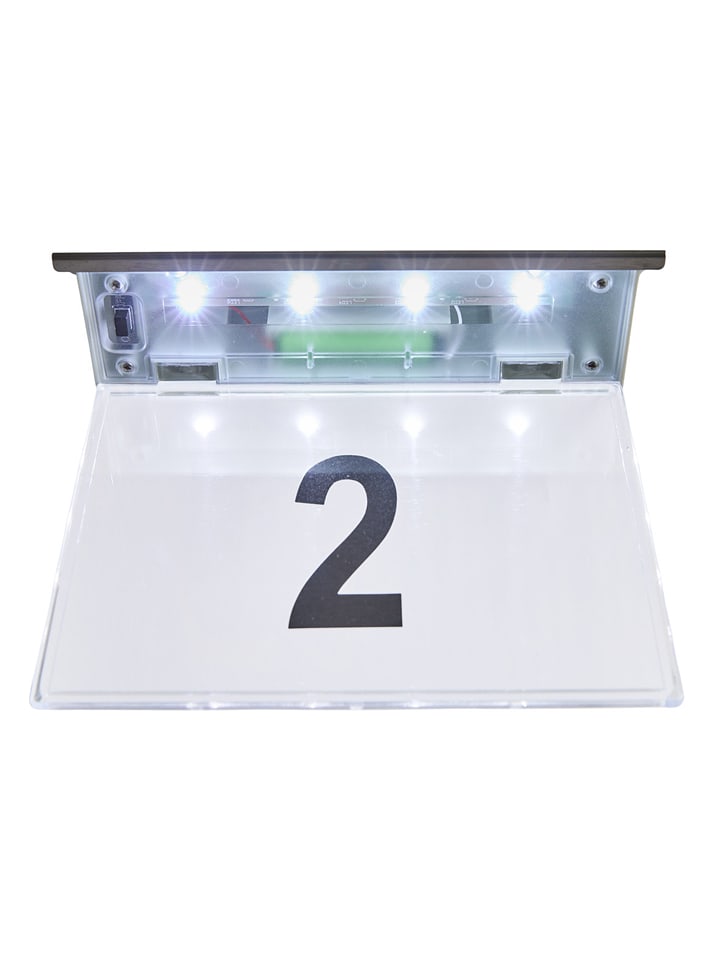 Lifa Living Numer domu podświetlany solarną lampą LED - 18,5 x 19 x 5 cm rozmiar: onesize