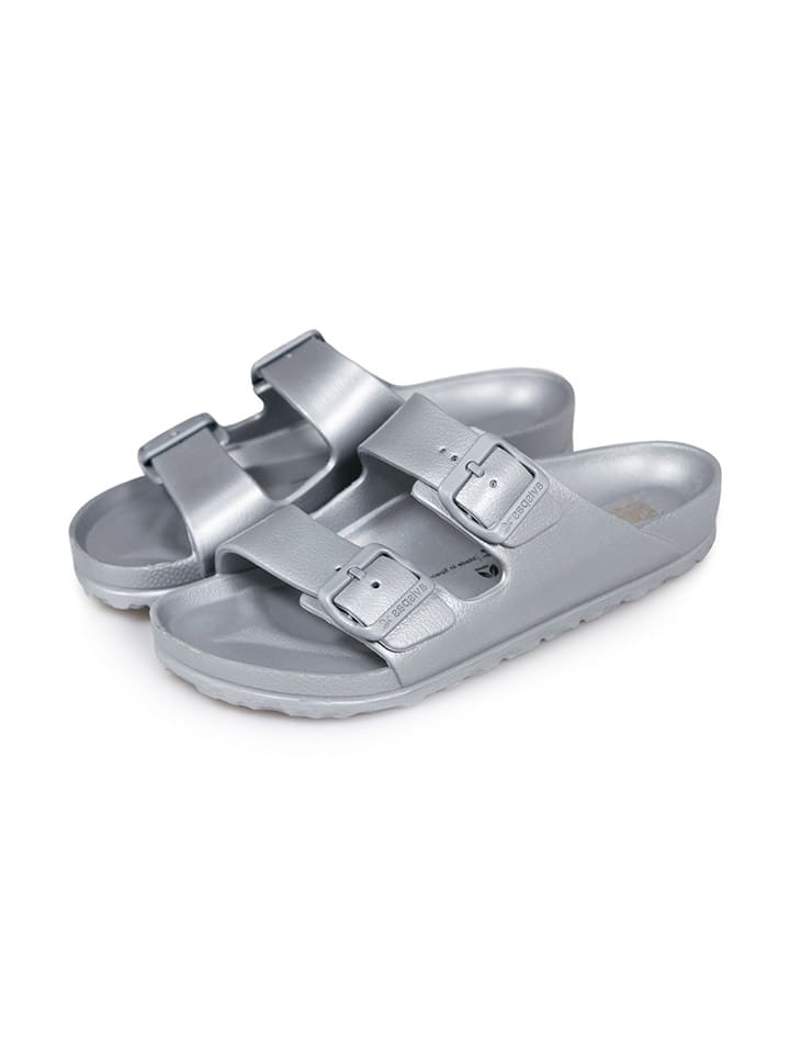 Avispas Klapki "Coachella" w kolorze srebrnym rozmiar: 39