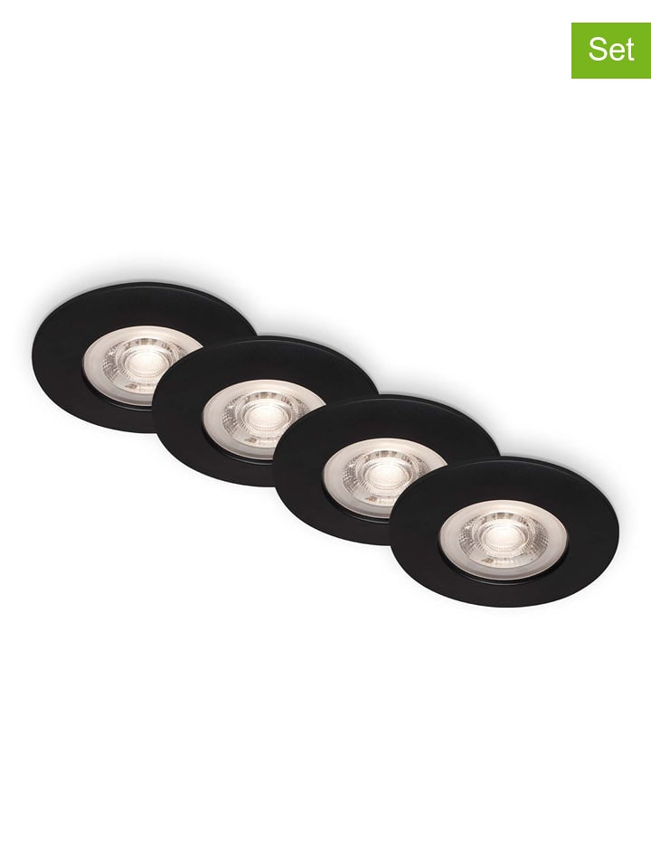 Briloner Lampy wpuszczane LED (4 szt.) w kolorze czarnym - KEE F (A do G) rozmiar: onesize