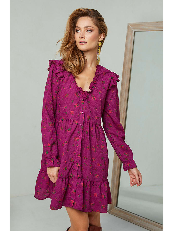 Plume Sukienka "Ina" w kolorze fioletowym rozmiar: S