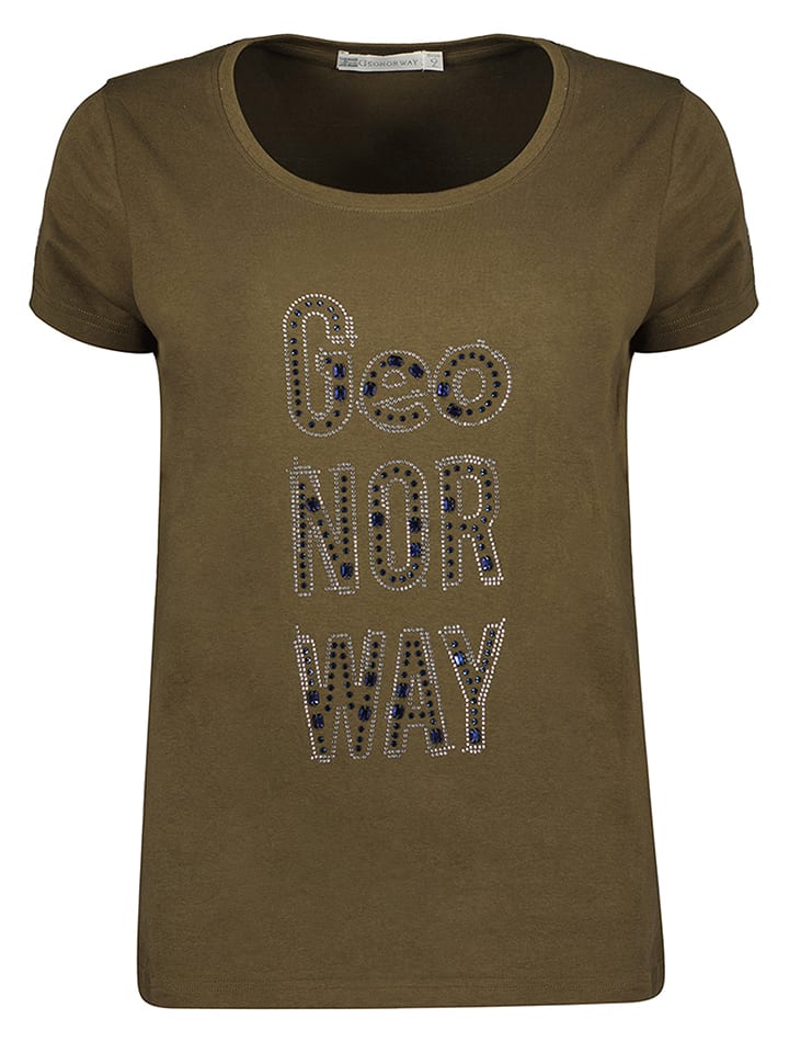 Geographical Norway Koszulka "Joaquina" w kolorze khaki rozmiar: XXL