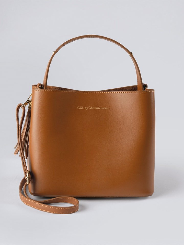 CXL by Christian Lacroix Skórzana torebka w kolorze jasnobrązowym - 22 x 27 x 13 cm rozmiar: onesize