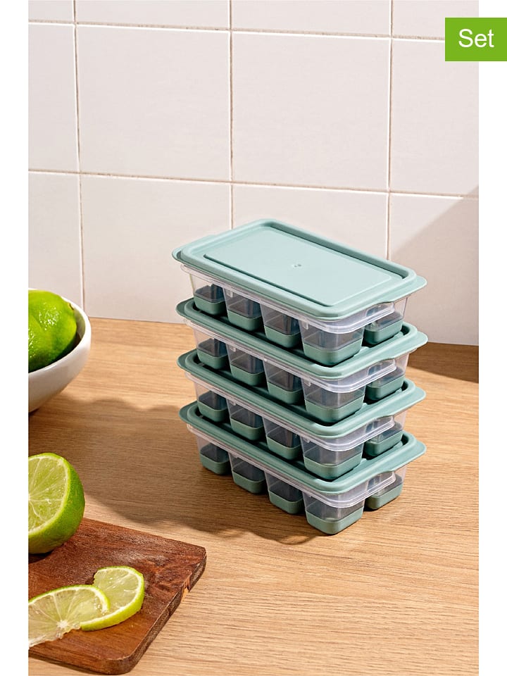 Violeta Home Foremki (4 szt.) w kolorze zielonym do kostek lodu - 7,5 x 3,5 x 12,5 cm rozmiar: onesize