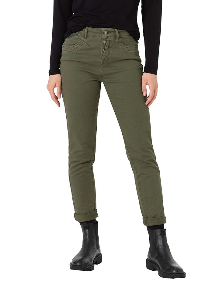 Timezone Spodnie "Raven" w kolorze khaki rozmiar: W28