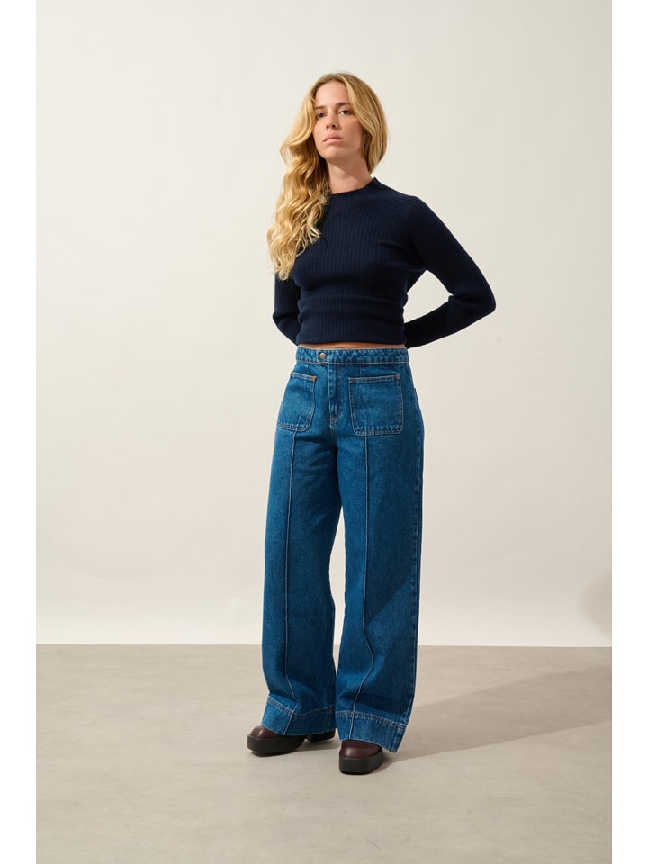 AUTHENTIC CASHMERE Kaszmirowy sweter "Assia" w kolorze granatowym rozmiar: L