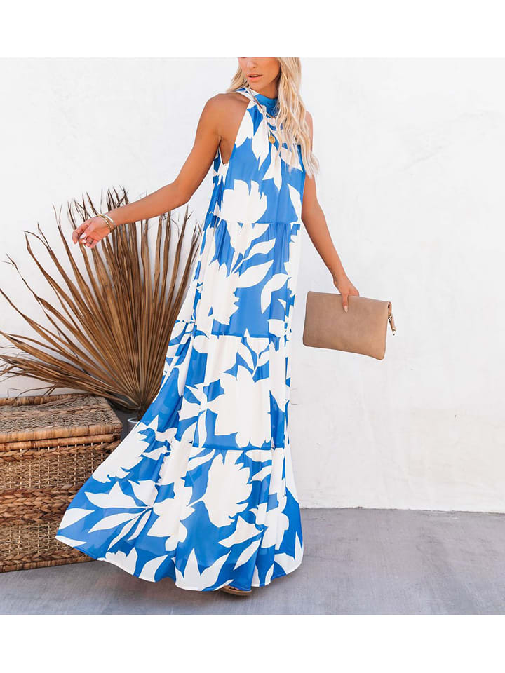 Milan Kiss Sukienka w kolorze niebiesko-białym rozmiar: S