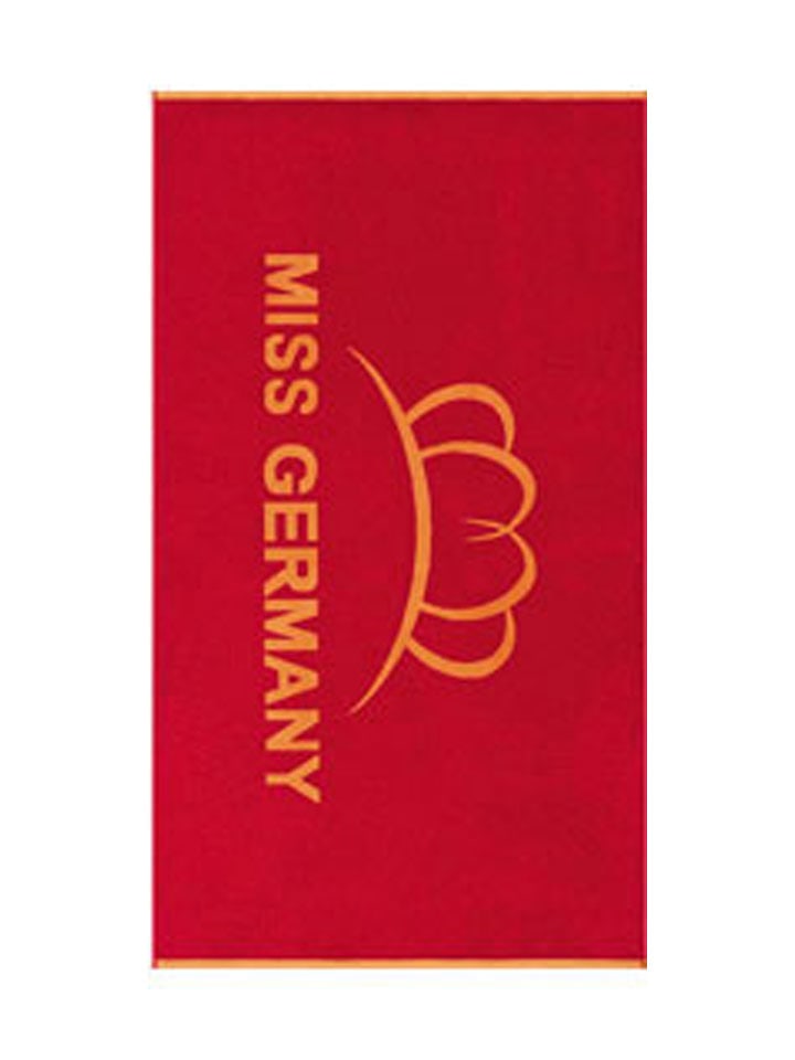 Egeria Ręcznik plażowy "Miss Germany" w kolorze czerwono-pomarańczowym rozmiar: 100x180 cm