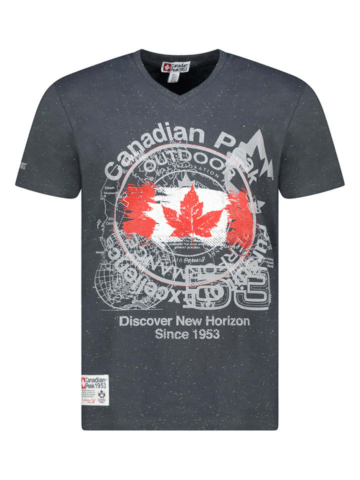 Canadian Peak Koszulka "Japple" w kolorze antracytowym rozmiar: S