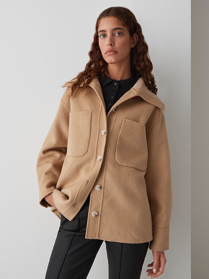 OPUS Kurtka przejściowa "Josia" w kolorze jasnobrązowym rozmiar: 36