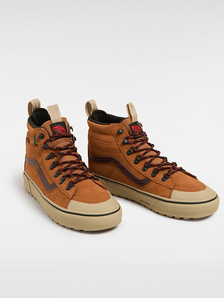 Vans Skórzane sneakersy "Sk8-Hi" w kolorze jasnobrązowym rozmiar: 40