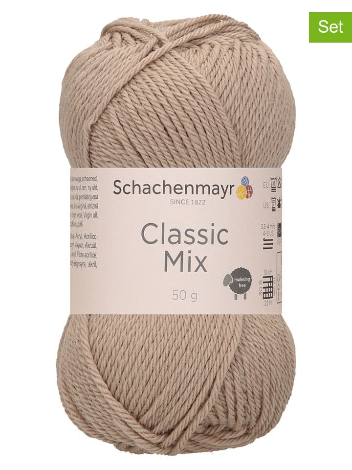 Schachenmayr since 1822 Mieszana przędza wełniana (10 szt.) w kolorze beżowym - 10 x 50 g rozmiar: onesize