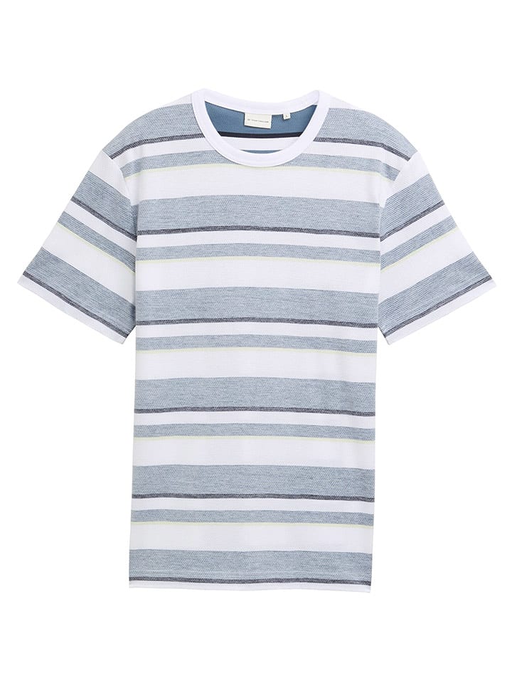 Tom Tailor Koszulka w kolorze niebiesko-białym rozmiar: M