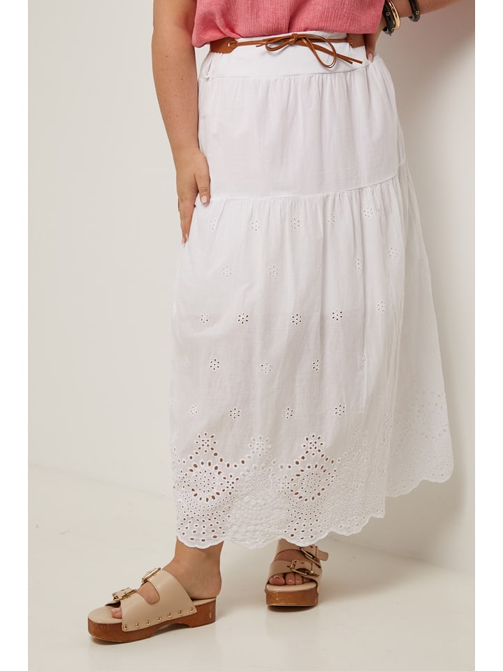 Curvy Lady Spódnica w kolorze białym rozmiar: 44/46