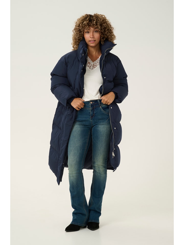 Kaffe Płaszcz zimowy w kolorze granatowym rozmiar: XS