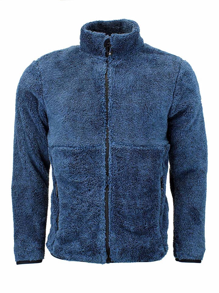 Peak Mountain Kurtka polarowa "Chef" w kolorze niebieskim rozmiar: M