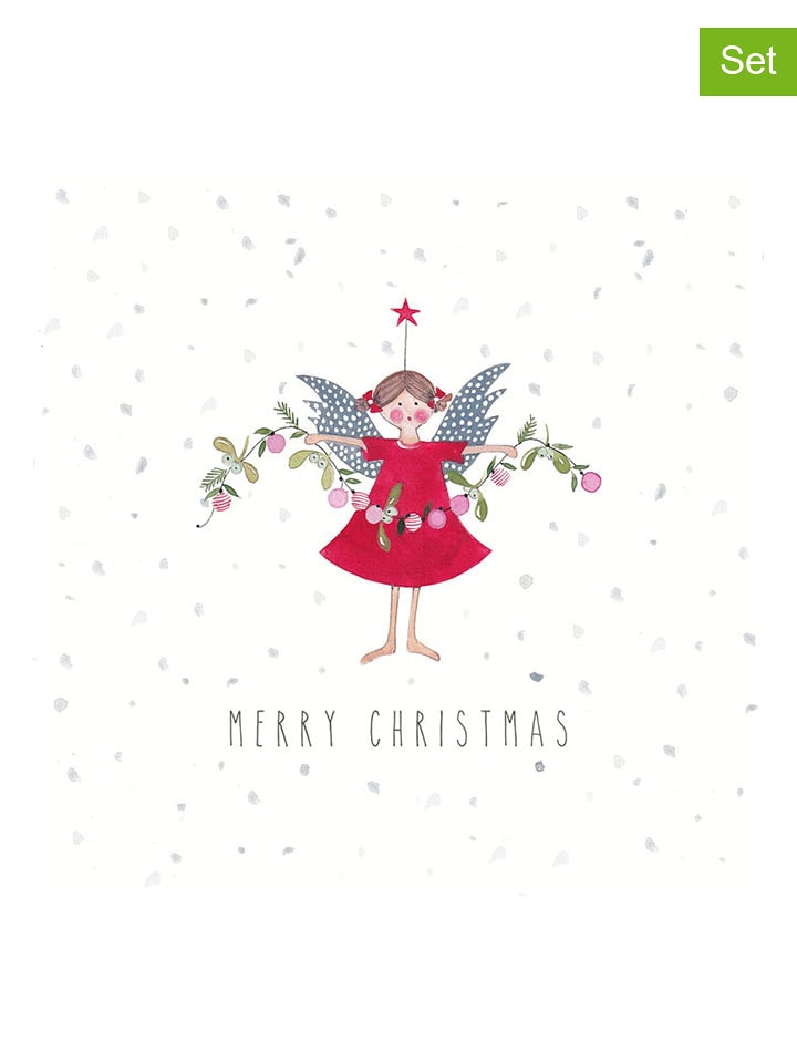 ppd Serwetki (40 szt.) "Angelina" w kolorze biało-czerwonym rozmiar: onesize