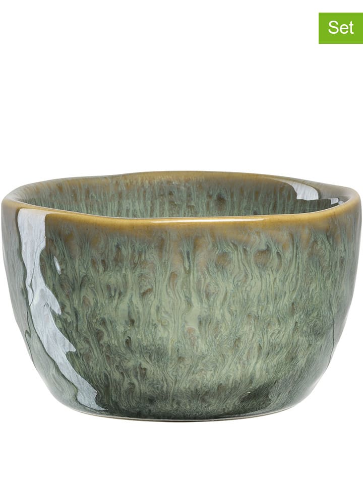 LEONARDO Miski (2 szt.) "Matera" w kolorze zielonym do dipów - Ø 8 cm rozmiar: onesize