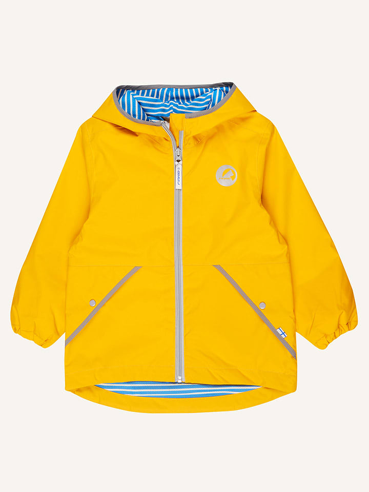 finkid Kurtka przeciwdeszczowa "PUUSKIAINEN" w kolorze żółtym rozmiar: 120/130