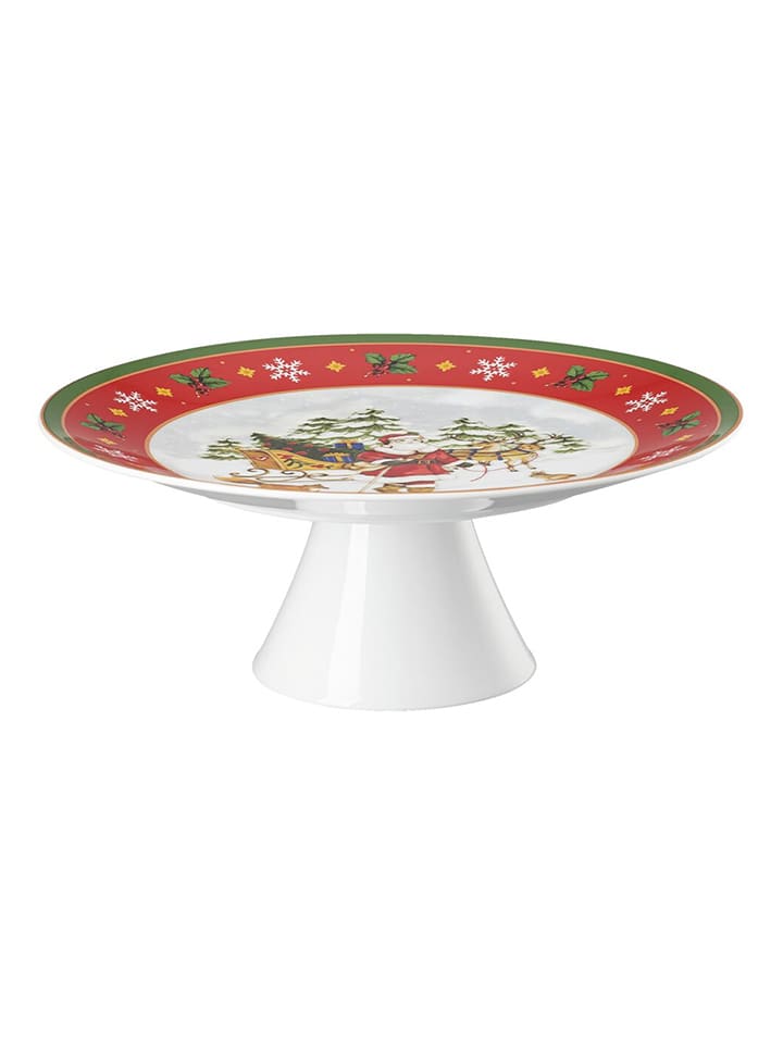 Hutschenreuther Patera "Happy Wintertime" w kolorze czerwono-białym na ciasto - wys. 10,5 cm rozmiar: onesize
