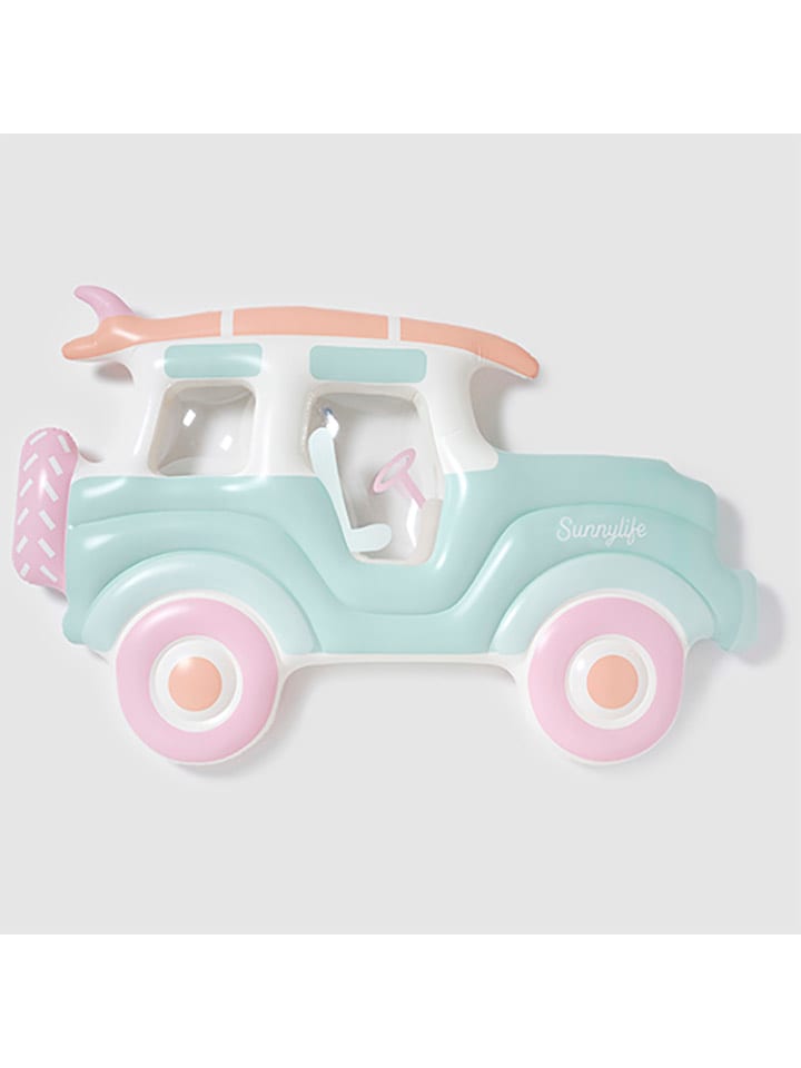 Sunny Life Dmuchany materac w kolorze turkusowo-jasnoróżowym rozmiar: onesize