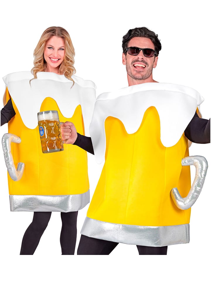 Carnival Party Kostium "Beer mug" w kolorze żółto-srebrno-białym rozmiar: onesize
