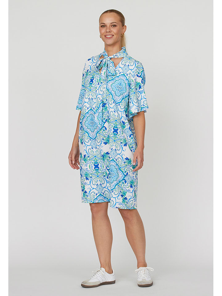 SisterS point Sukienka w kolorze błękitno-białym rozmiar: L