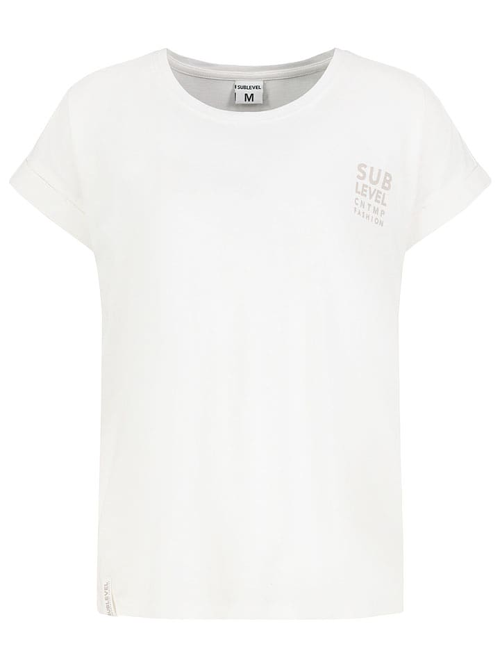 Sublevel Koszulka "Lina" w kolorze białym rozmiar: S