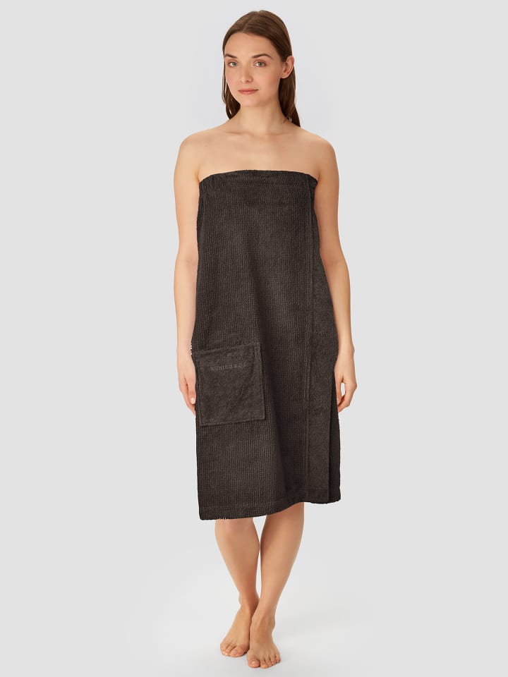 Schiesser Ręcznik "Turin" w kolorze brązowym do sauny rozmiar: 80x130 cm