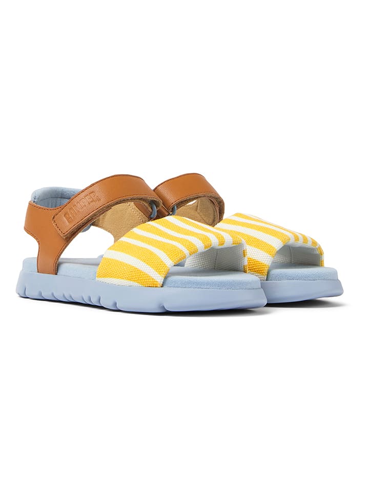 Camper Sandały w kolorze błękitno-jasnobrązowo-żółtym rozmiar: 28