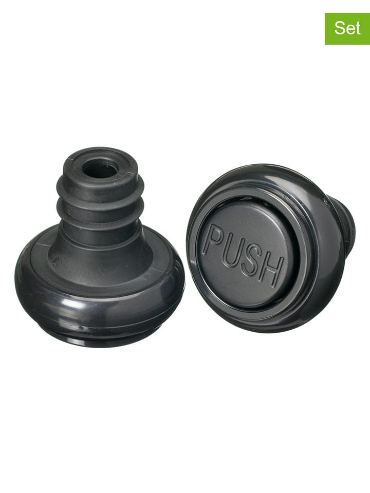 BarCraft Zatyczki (2 szt.) w kolorze czarnym do butelek - wys. 9 cm rozmiar: onesize