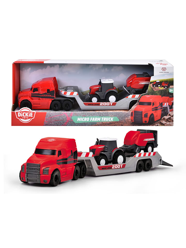 Dickie Pojazd "Massey Ferguson Micro Farm Truck" w kolorze czerwonym - 3+ rozmiar: onesize
