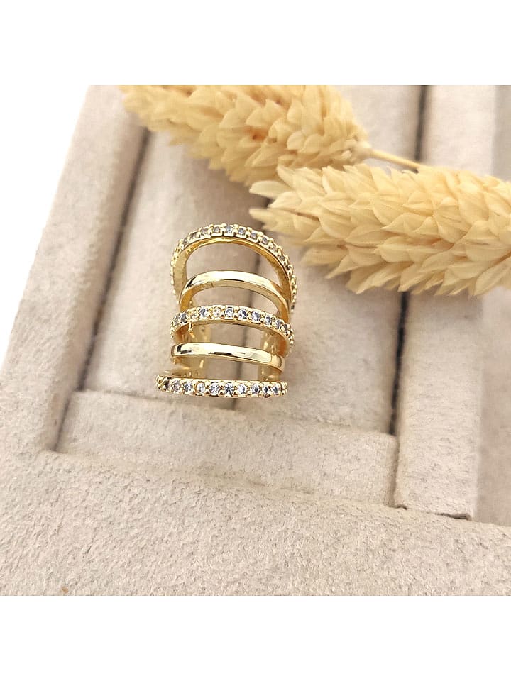 Nakkash Pozłacana nausznica z cyrkoniami rozmiar: onesize