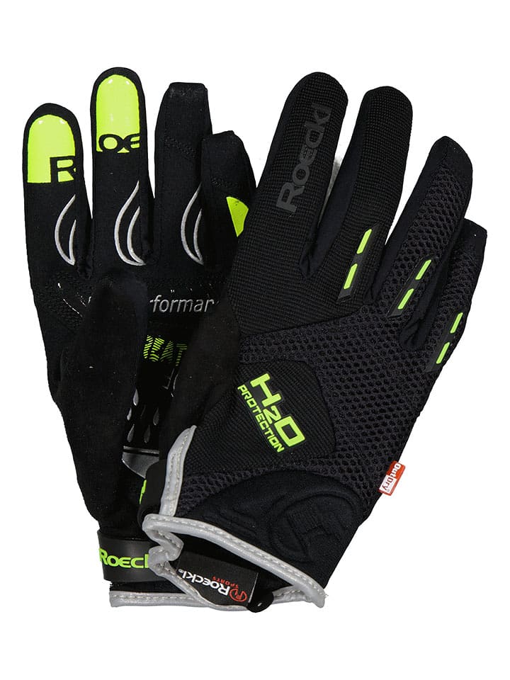 Roeckl Rękawiczki kolarskie w kolorze czarno-żółtym rozmiar: 7,5