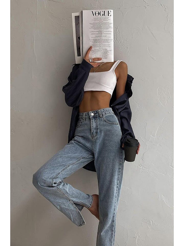 trendyol Dżinsy - Slim fit - w kolorze błękitnym rozmiar: 38