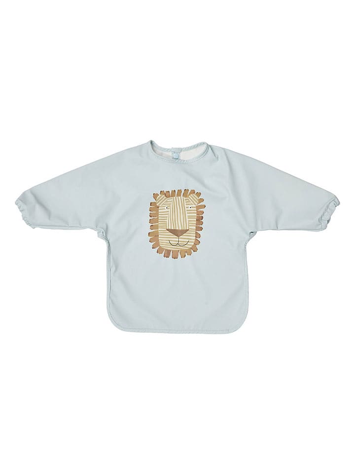 OYOY mini Śliniaczek "Lobo Lion" w kolorze błękitnym z rękawami rozmiar: onesize