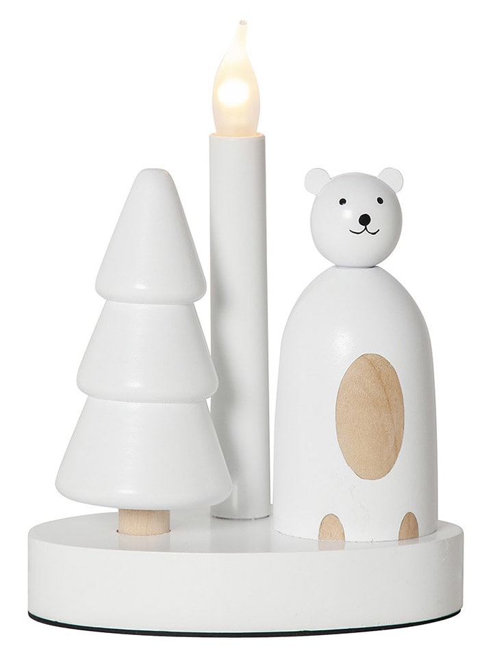 STAR Trading Lampa dekoracyjna LED "Christmas Joy" w kolorze białym - 21 x 16 cm rozmiar: onesize