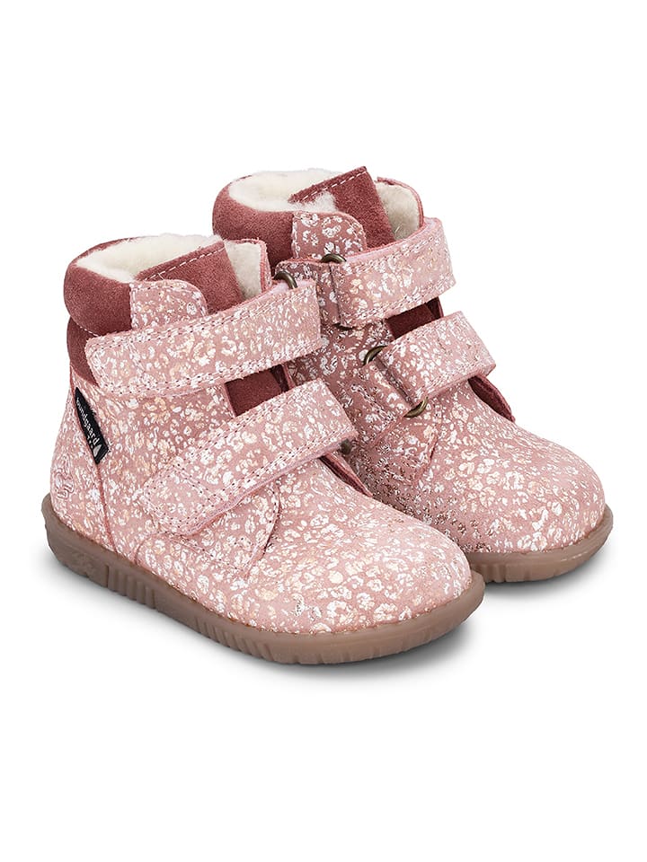 Bundgaard Skórzane botki zimowe "Rabbit" w kolorze jasnoróżowym rozmiar: 22