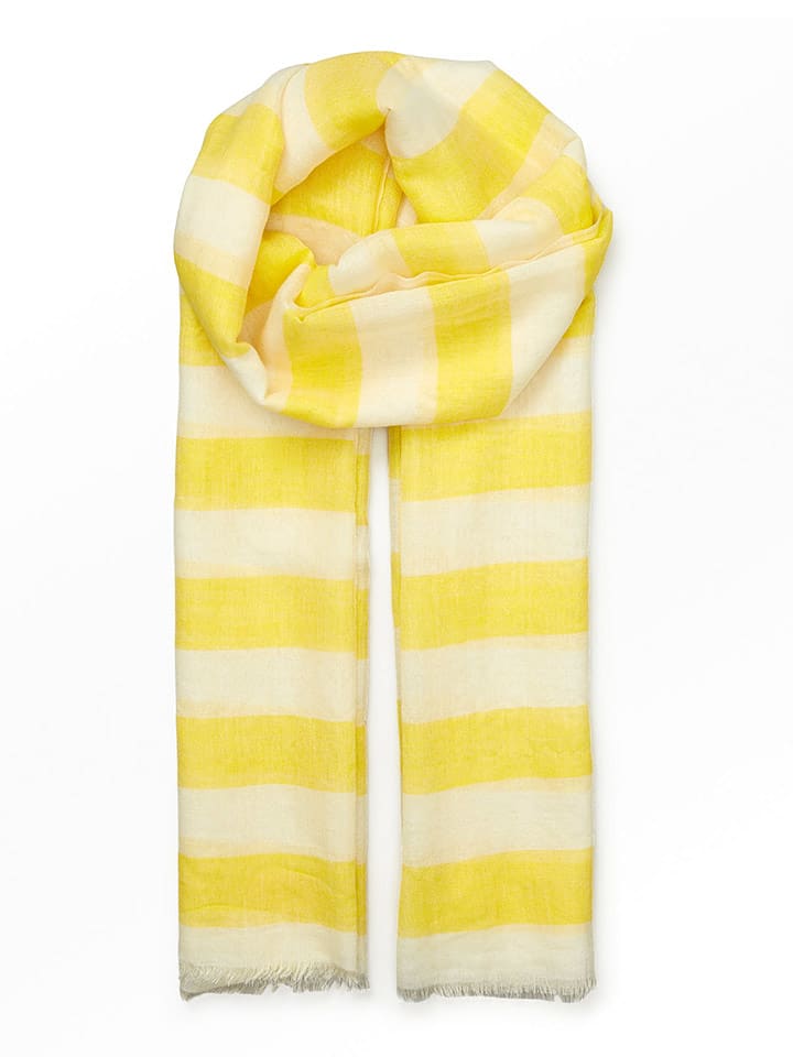 Becksöndergaard Szal w kolorze biało-żółtym - 200 x 100 cm rozmiar: onesize
