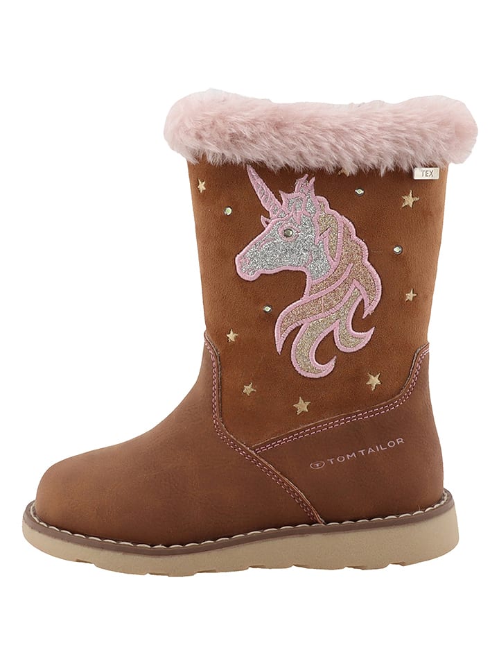 Tom Tailor Kozaki w kolorze jasnobrązowym rozmiar: 33