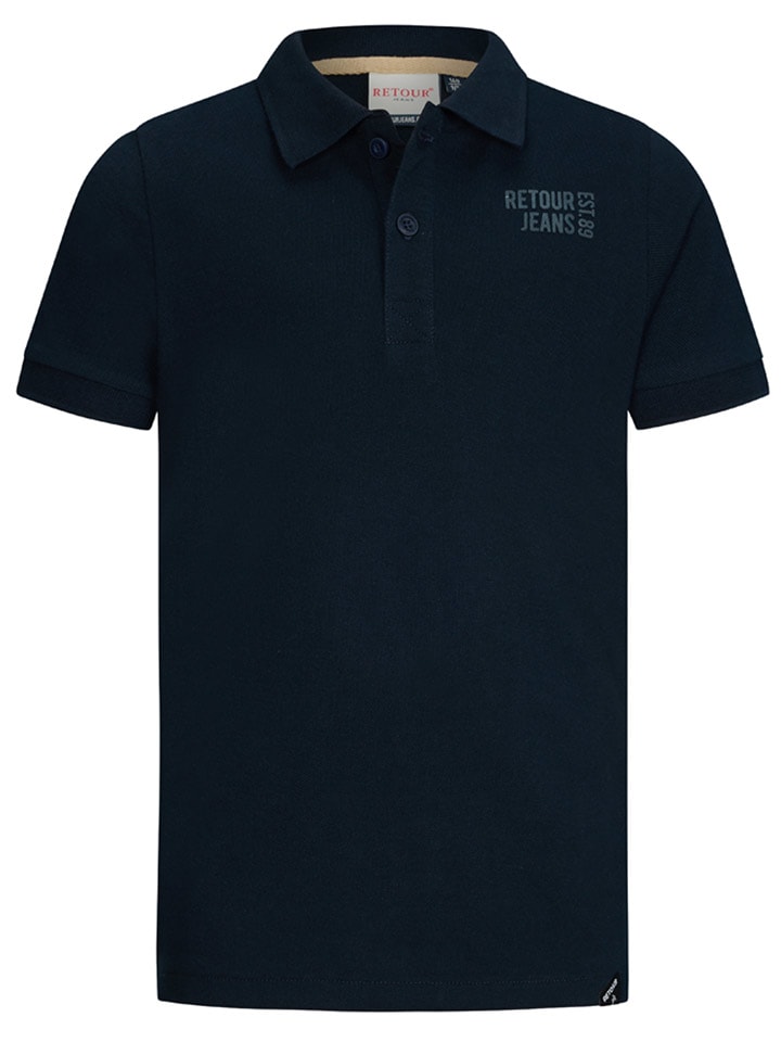 Retour Koszulka polo "Abram" w kolorze granatowym rozmiar: 176