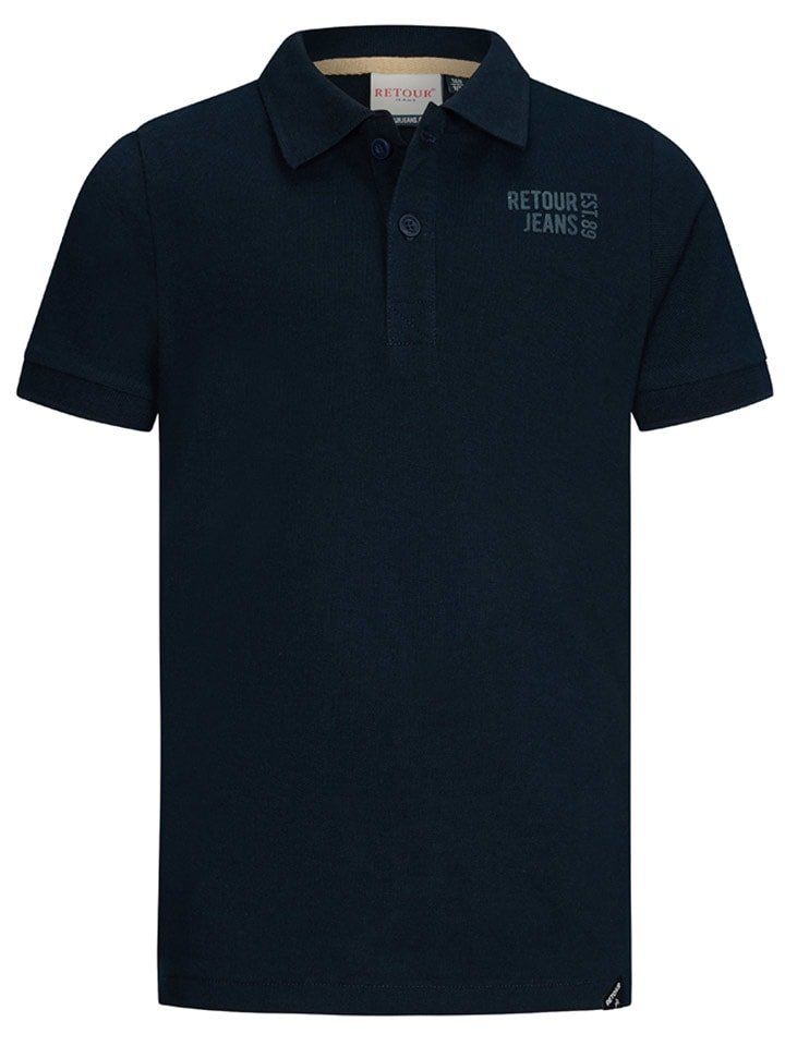Retour Koszulka polo "Abram" w kolorze granatowym rozmiar: 176